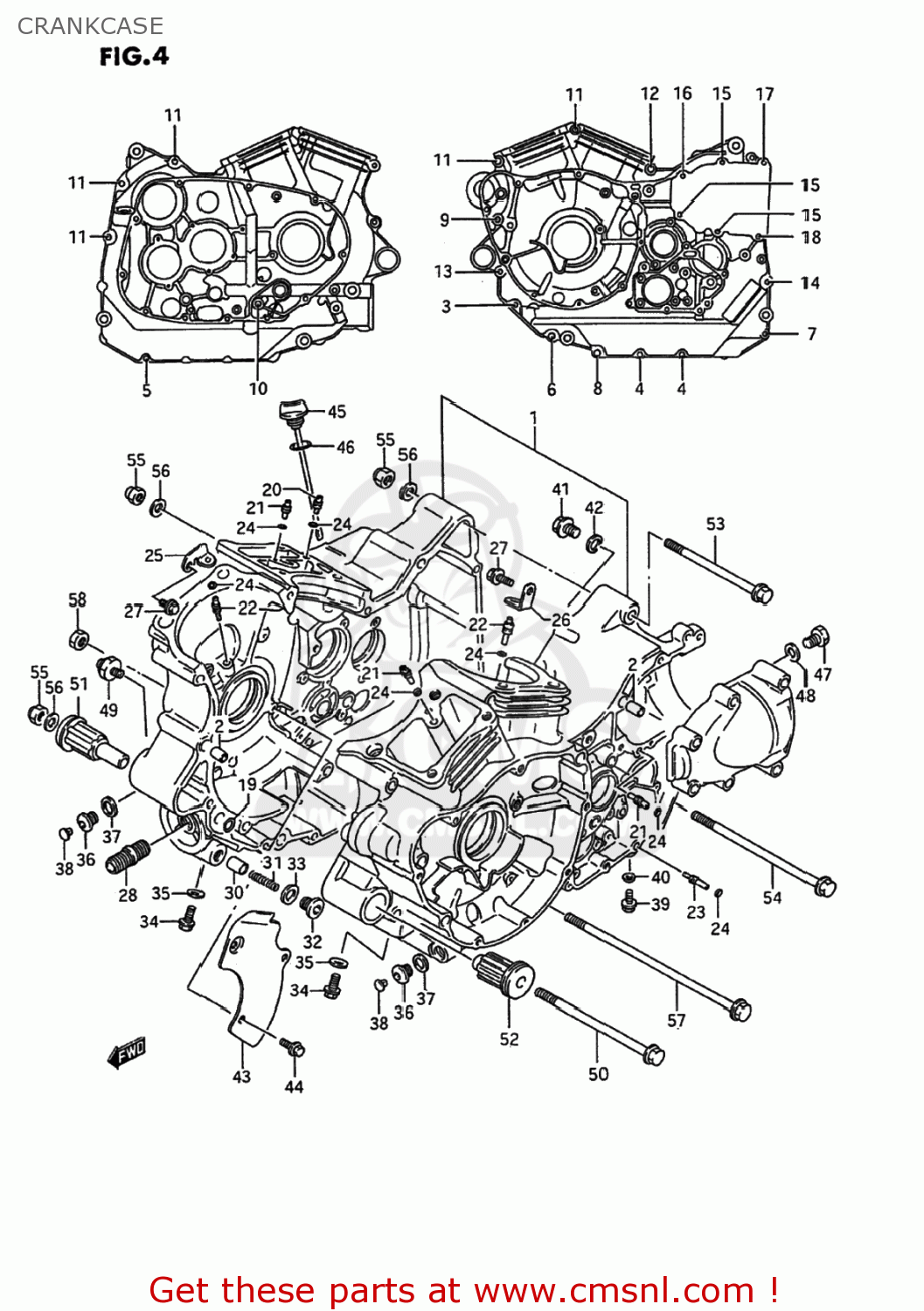CRANKCASE VS1400GLP INTRUDER 1994 (R) USA (E03)