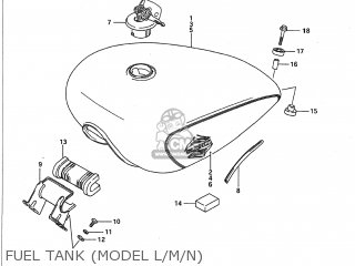 FUEL TANK (MODEL L/M/N) - VS1400GLP INTRUDER 1994 (R) USA (E03)
