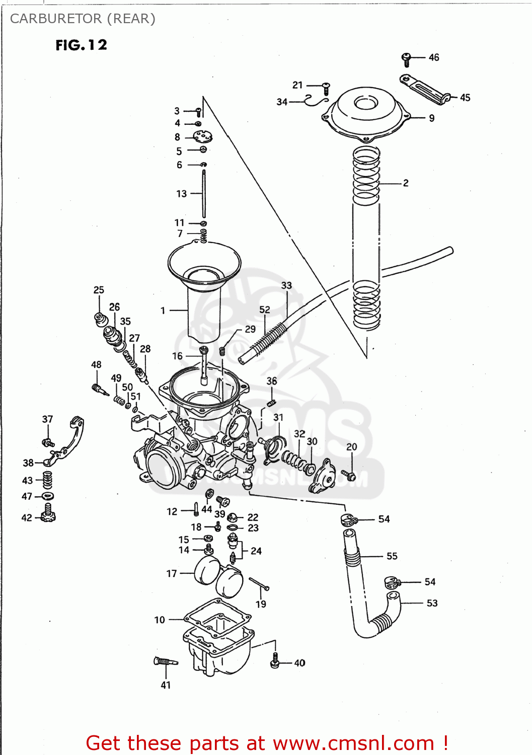 CARBURETOR (REAR) VS1400GLP INTRUDER 1995 (S) USA (E03)