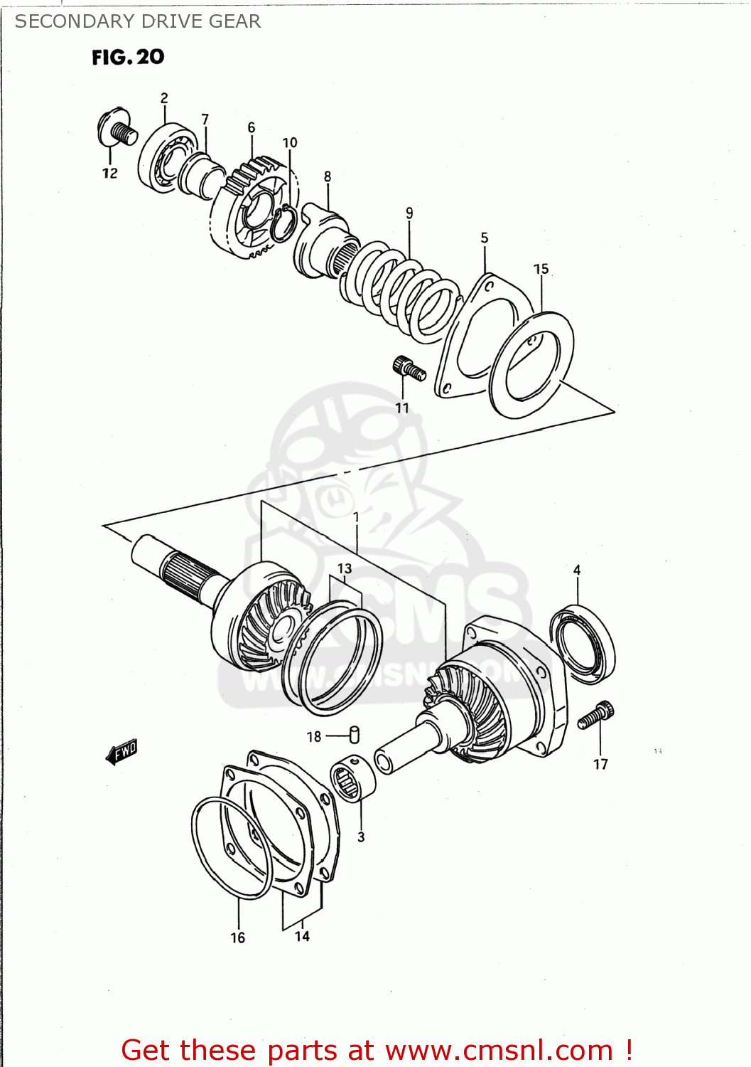 SECONDARY DRIVE GEAR VS1400GLP INTRUDER 1995 (S) USA (E03)