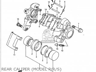 REAR CALIPER (MODEL P/R/S) - VS1400GLP INTRUDER 1995 (S) USA (E03)