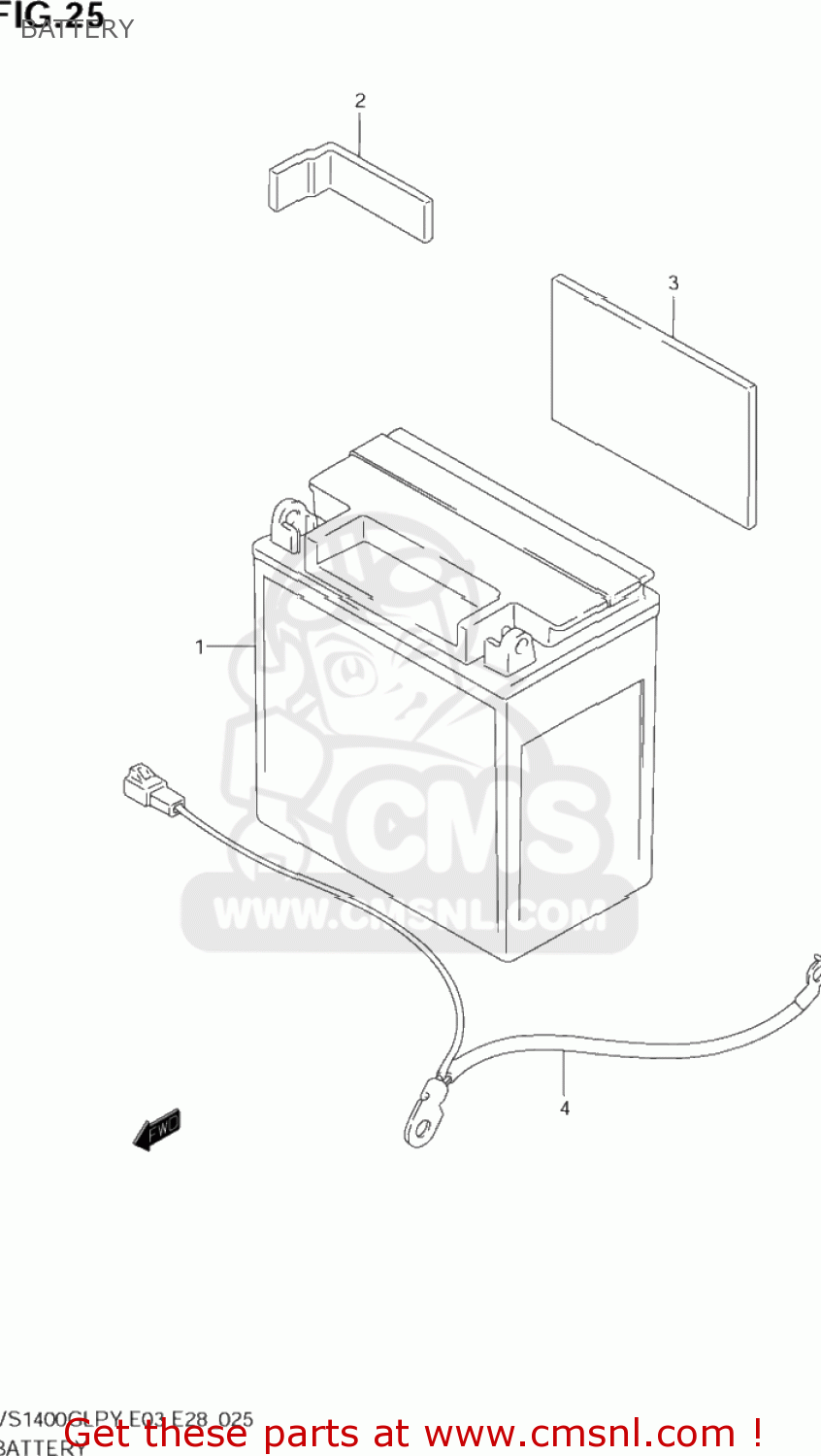 BATTERY VS1400GLP INTRUDER 1996 (T) USA (E03)
