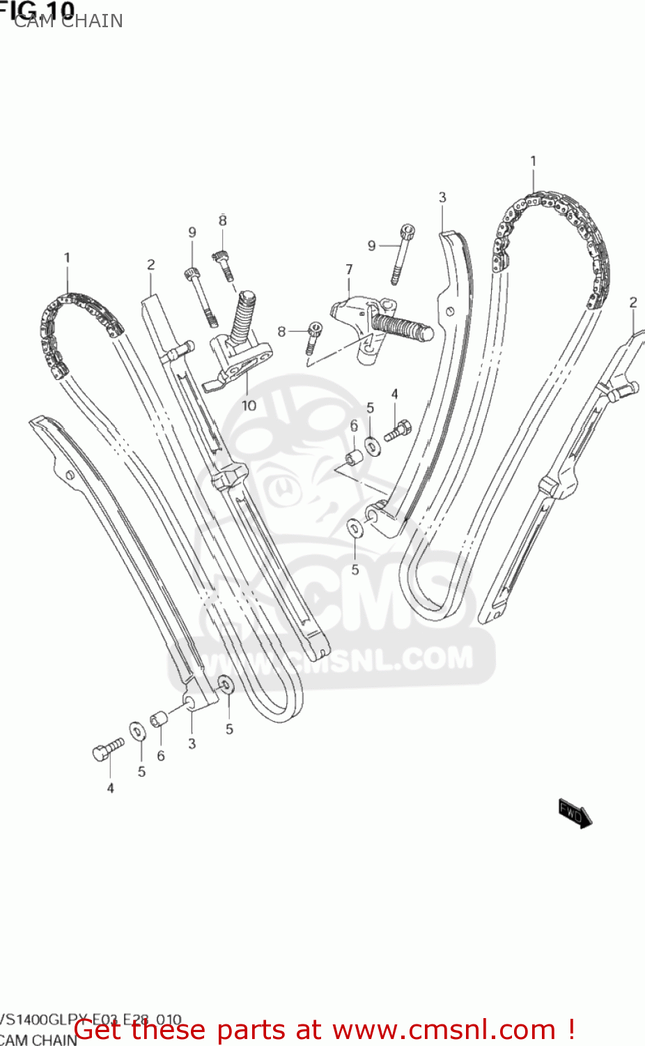 CAM CHAIN VS1400GLP INTRUDER 1996 (T) USA (E03)