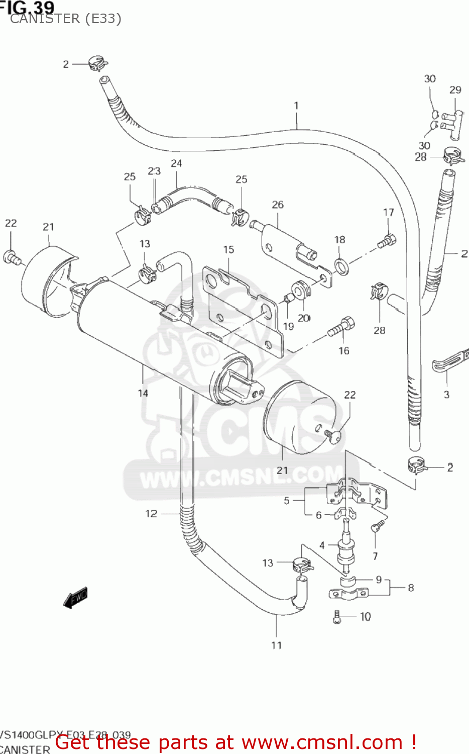 CANISTER (E33) VS1400GLP INTRUDER 1996 (T) USA (E03)