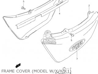 FRAME COVER (MODEL W/X/Y/K1) - VS1400GLP INTRUDER 1996 (T) USA (E03)