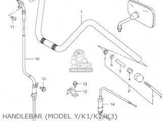 HANDLEBAR (MODEL Y/K1/K2/K3) - VS1400GLP INTRUDER 1996 (T) USA (E03)