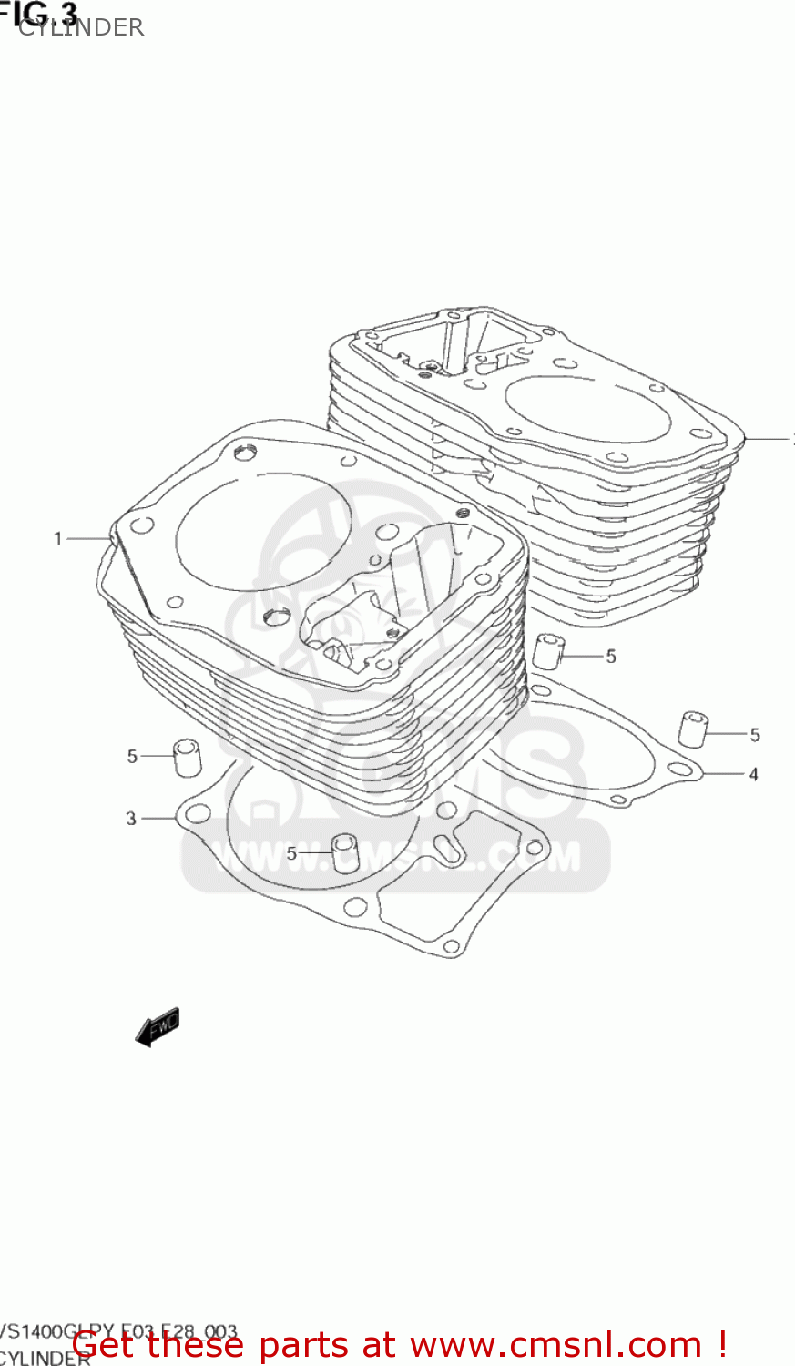 CYLINDER VS1400GLP INTRUDER 1997 (V) USA (E03)