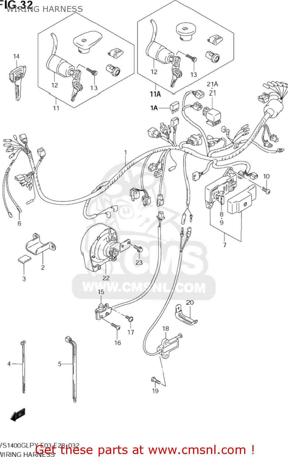 WIRING HARNESS VS1400GLP INTRUDER 1997 (V) USA (E03)