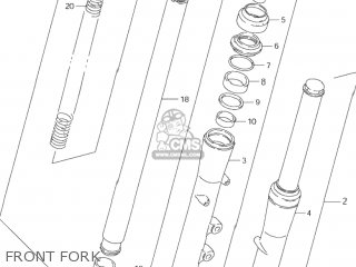 FRONT FORK - VS1400GLP INTRUDER 1997 (V) USA (E03)