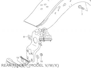 REAR FENDER (MODEL V/W/X) - VS1400GLP INTRUDER 1997 (V) USA (E03)