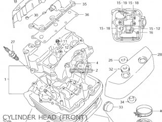CYLINDER HEAD (FRONT) - VS1400GLP INTRUDER 1998 (W) USA (E03)