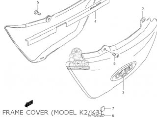 FRAME COVER (MODEL K2/K3) - VS1400GLP INTRUDER 1998 (W) USA (E03)