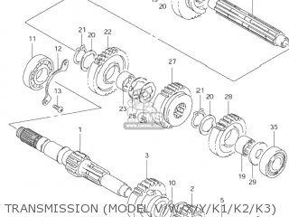 TRANSMISSION (MODEL V/W/X/Y/K1/K2/K3) - VS1400GLP INTRUDER 1998 (W) USA (E03)