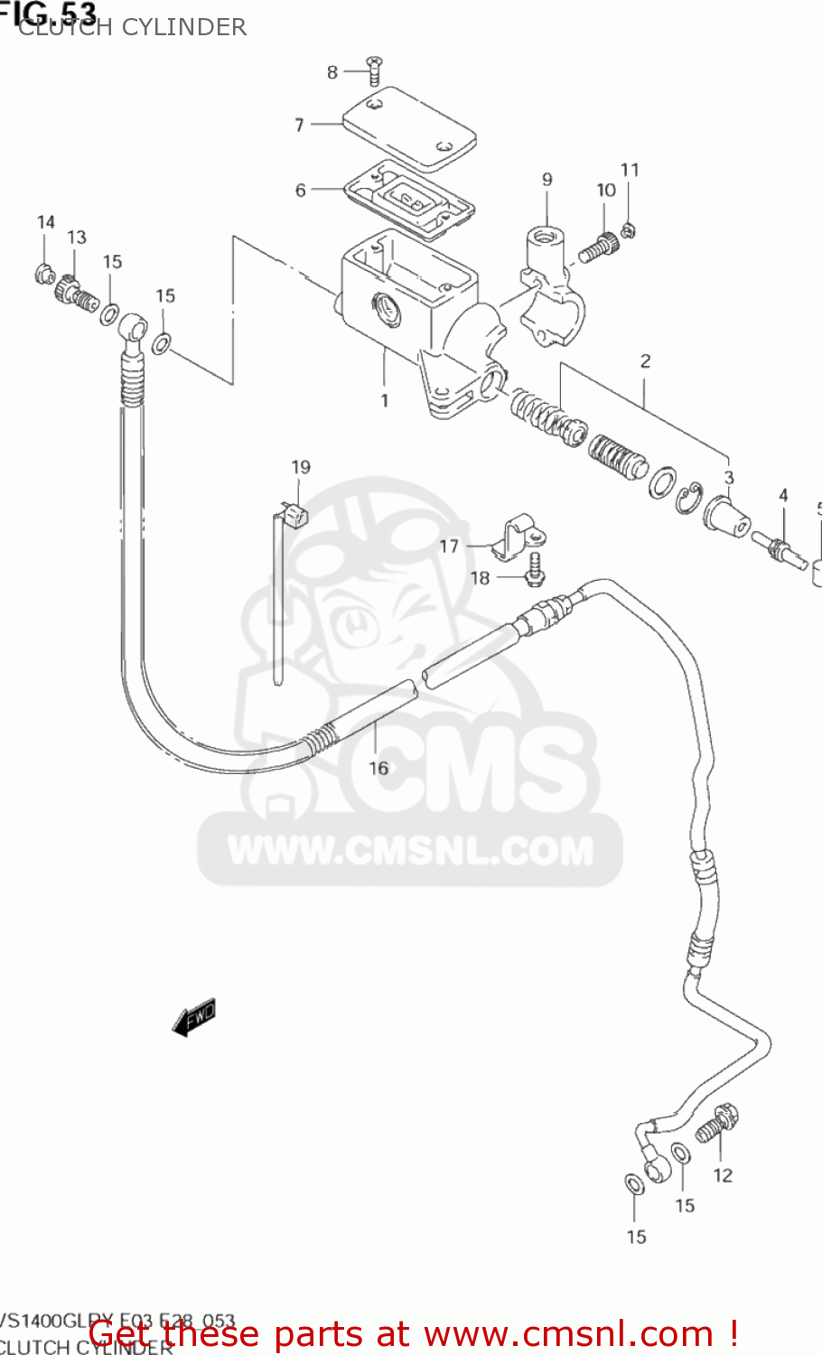 CLUTCH CYLINDER VS1400GLP INTRUDER 1999 (X) USA (E03)
