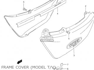 FRAME COVER (MODEL T/V) - VS1400GLP INTRUDER 1999 (X) USA (E03)