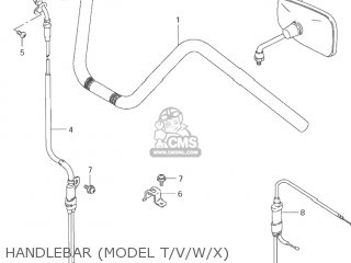 HANDLEBAR (MODEL T/V/W/X) - VS1400GLP INTRUDER 1999 (X) USA (E03)