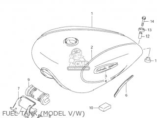 FUEL TANK (MODEL V/W) - VS1400GLP INTRUDER 2000 (Y) USA (E03)