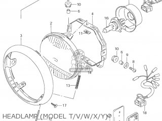 HEADLAMP (MODEL T/V/W/X/Y) - VS1400GLP INTRUDER 2000 (Y) USA (E03)