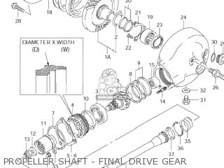 PROPELLER SHAFT - FINAL DRIVE GEAR - VS1400GLP INTRUDER 2000 (Y) USA (E03)
