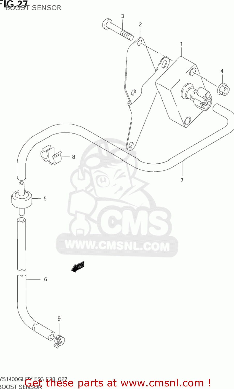 BOOST SENSOR VS1400GLP INTRUDER 2001 (K1) USA (E03)