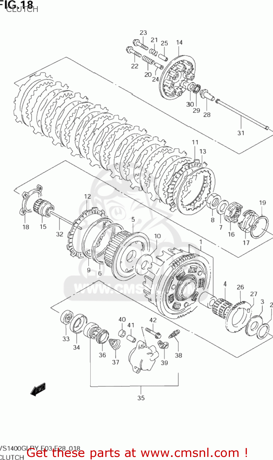 CLUTCH VS1400GLP INTRUDER 2001 (K1) USA (E03)