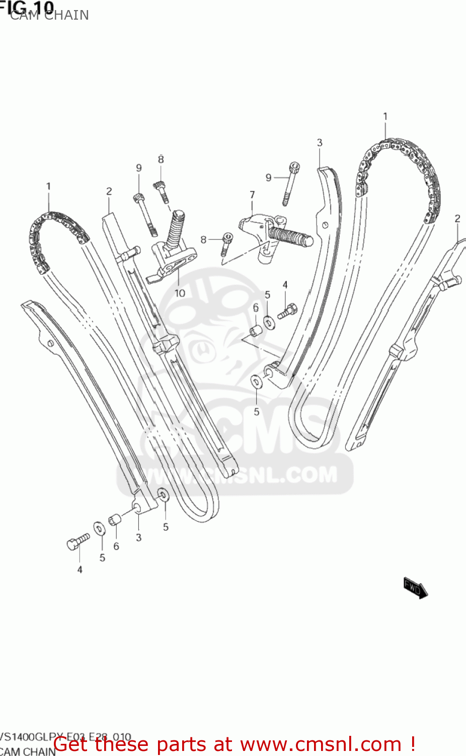 CAM CHAIN VS1400GLP INTRUDER 2002 (K2) USA (E03)