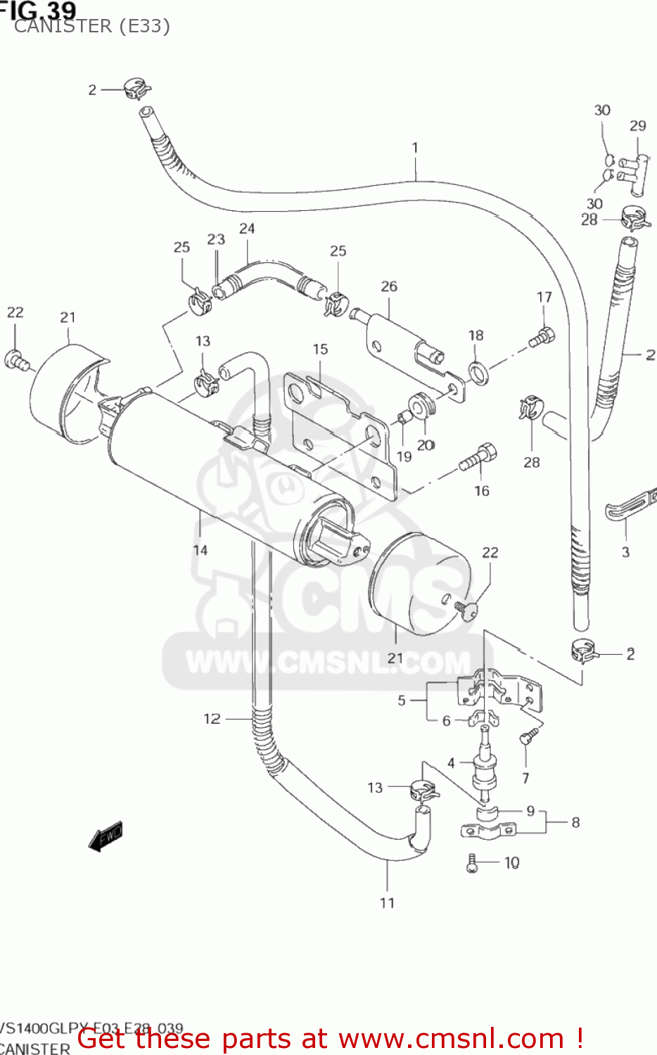 CANISTER (E33) VS1400GLP INTRUDER 2002 (K2) USA (E03)