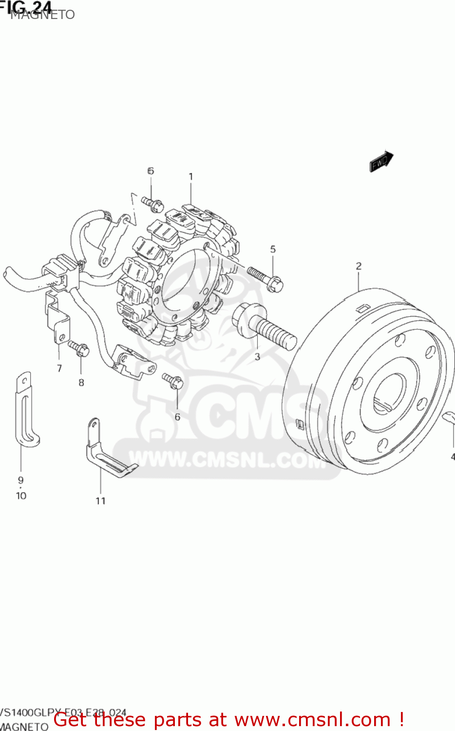 MAGNETO VS1400GLP INTRUDER 2002 (K2) USA (E03)