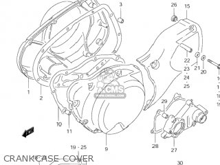CRANKCASE COVER - VS1400GLP INTRUDER 2002 (K2) USA (E03)