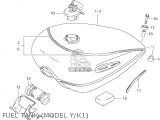 FUEL TANK (MODEL Y/K1) - VS1400GLP INTRUDER 2002 (K2) USA (E03)