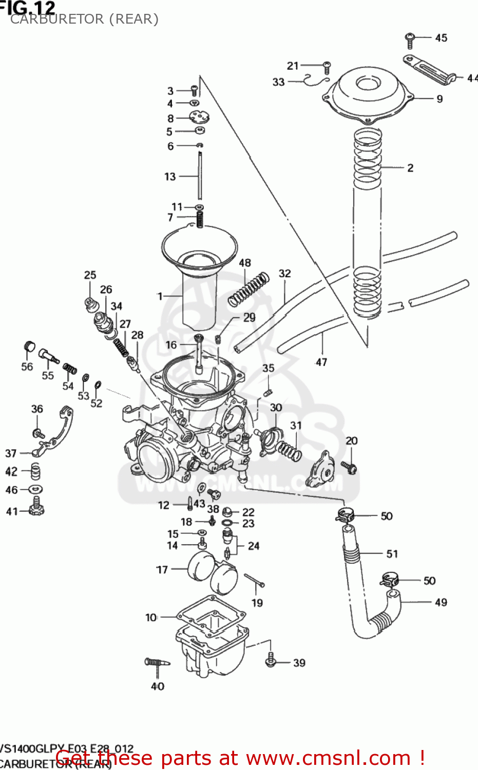 CARBURETOR (REAR) VS1400GLP INTRUDER 2003(K3) USA (E03)
