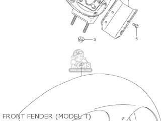 FRONT FENDER (MODEL T) - VS1400GLP INTRUDER 2003(K3) USA (E03)
