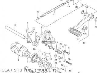GEAR SHIFTING (MODEL T) - VS1400GLP INTRUDER 2003(K3) USA (E03)