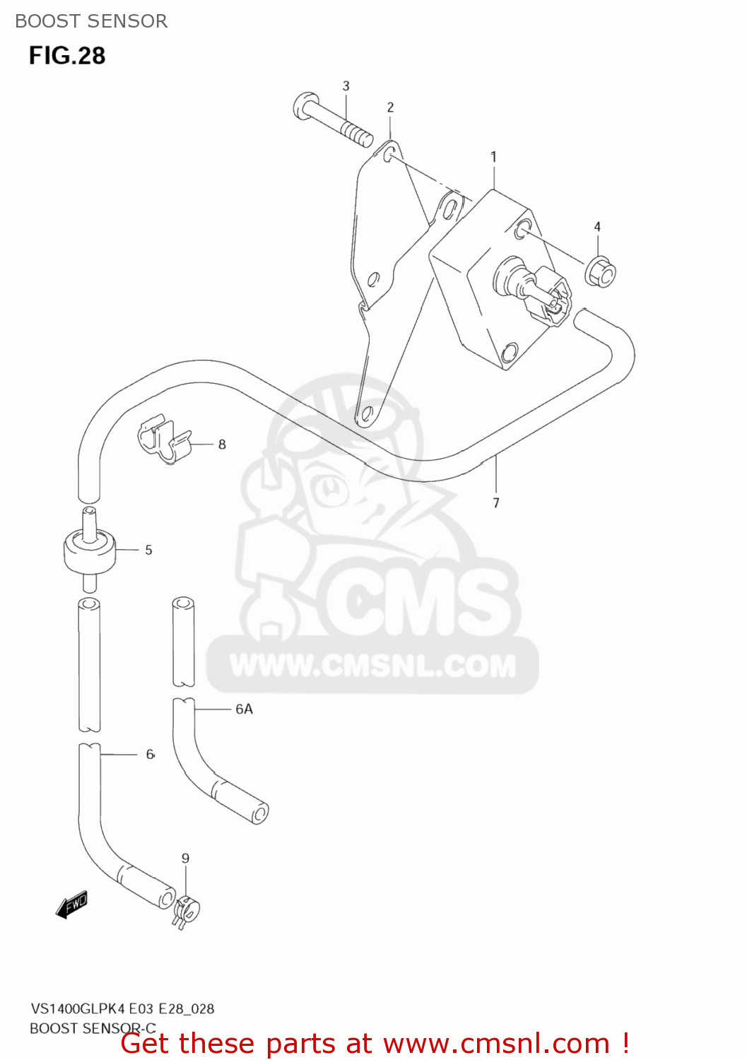 BOOST SENSOR VS1400GLP INTRUDER 2004 (K4) USA (E03)