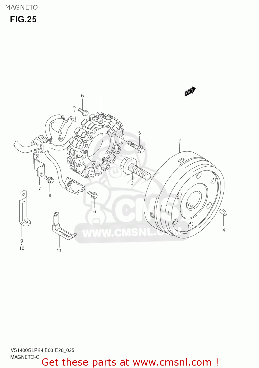 MAGNETO VS1400GLP INTRUDER 2004 (K4) USA (E03)