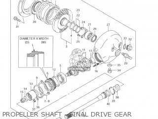 PROPELLER SHAFT - FINAL DRIVE GEAR - VS1400GLP INTRUDER 2004 (K4) USA (E03)