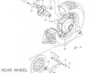 REAR WHEEL - VS1400GLP INTRUDER 2004 (K4) USA (E03)