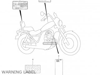 WARNING LABEL - VS1400GLP INTRUDER 2004 (K4) USA (E03)