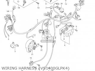WIRING HARNESS (VS1400GLPK4) - VS1400GLP INTRUDER 2004 (K4) USA (E03)