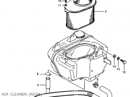 AIR CLEANER (REAR) - VS600GL 1995 (S) ITALY (E34)