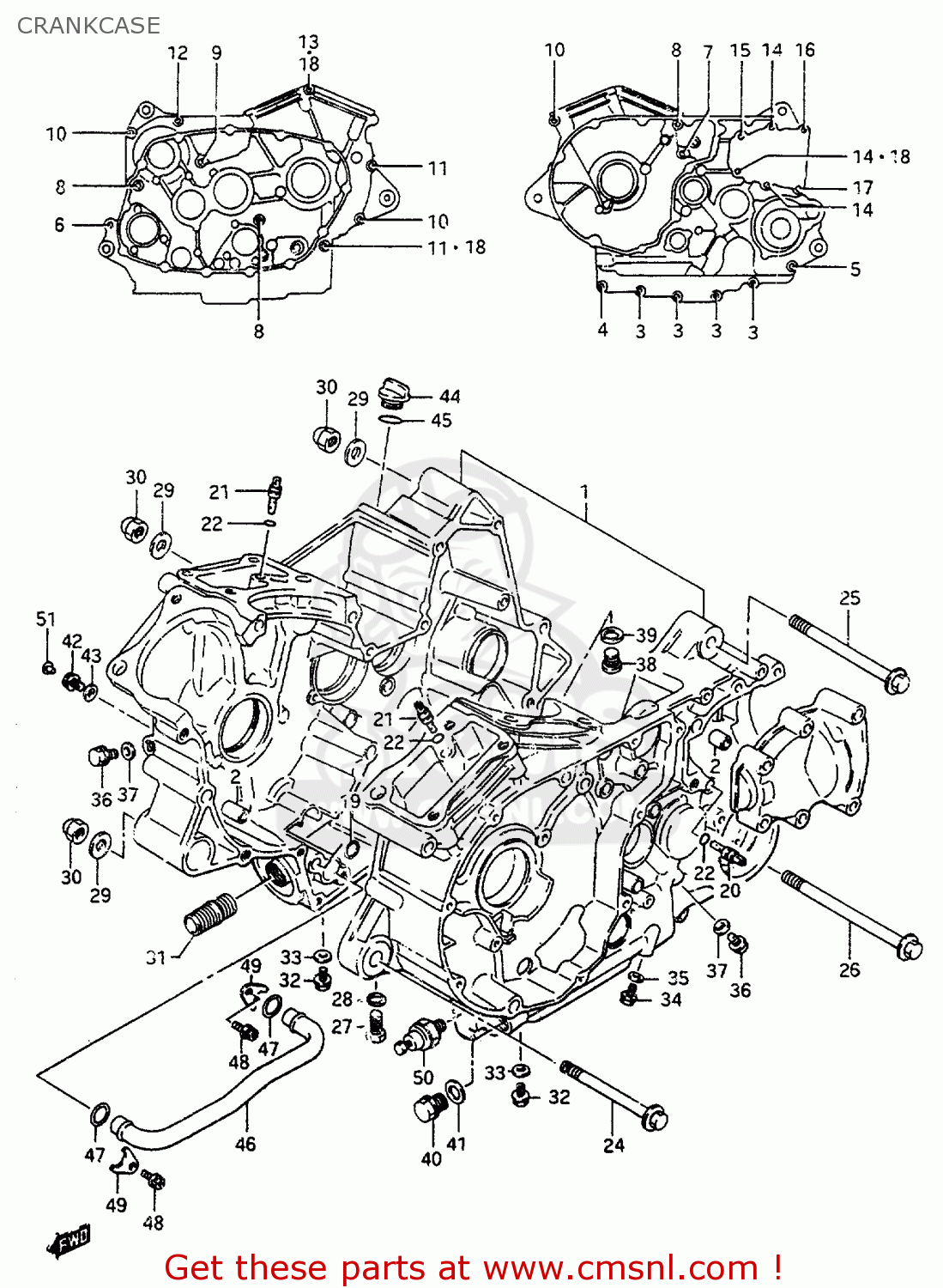CRANKCASE VS600GL 1996 (T) (E02 E04 E17 E18)