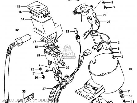 SPEEDOMETER (MODEL T/V) - VS600GL 1996 (T) (E02 E04 E17 E18)
