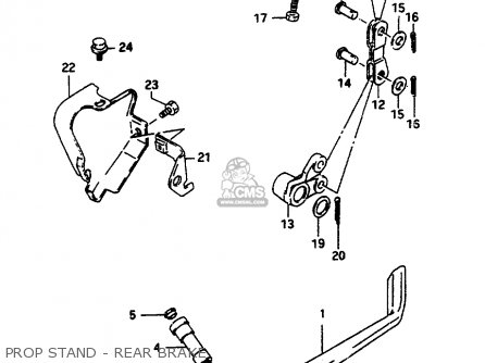 PROP STAND - REAR BRAKE - VS600GL 1996 (T) (E02 E04 E17 E18)