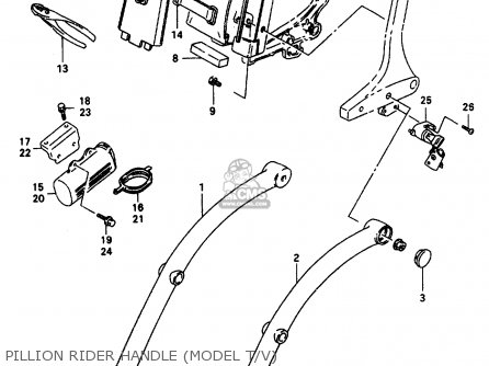 PILLION RIDER HANDLE (MODEL T/V) - VS600GL 1996 (T) (E02 E04 E17 E18)