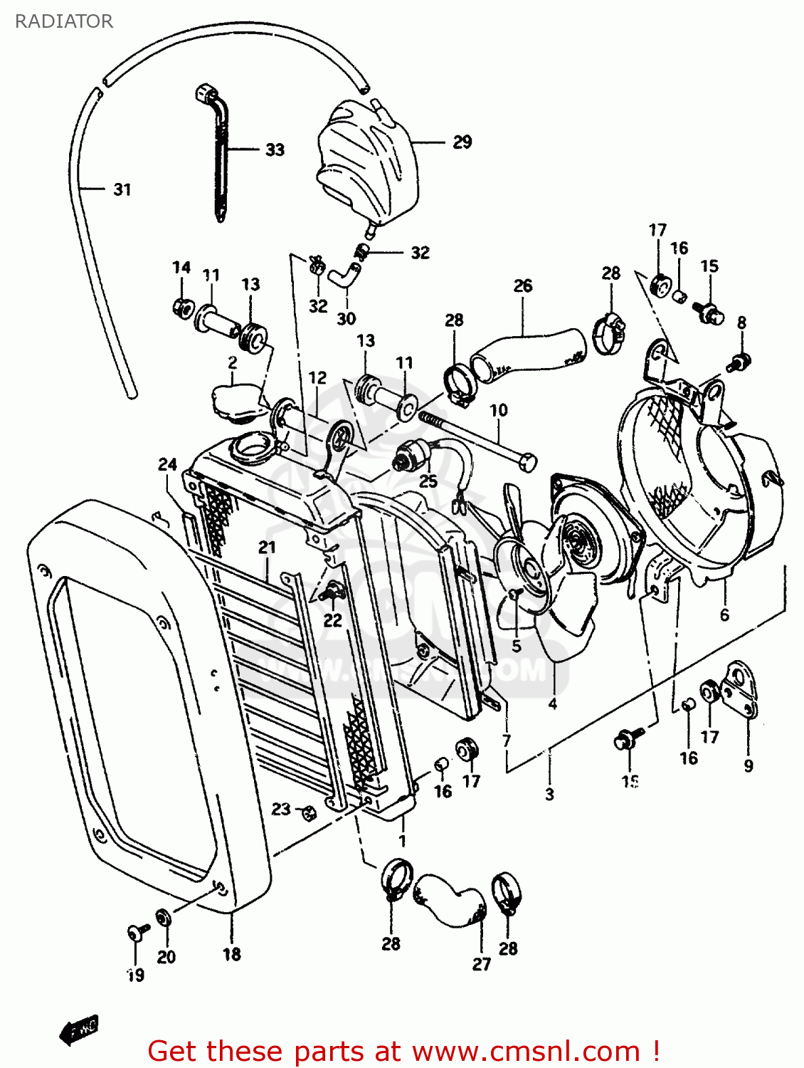 RADIATOR VS600GL 1997 (V) (E02 E04 E17 E18)