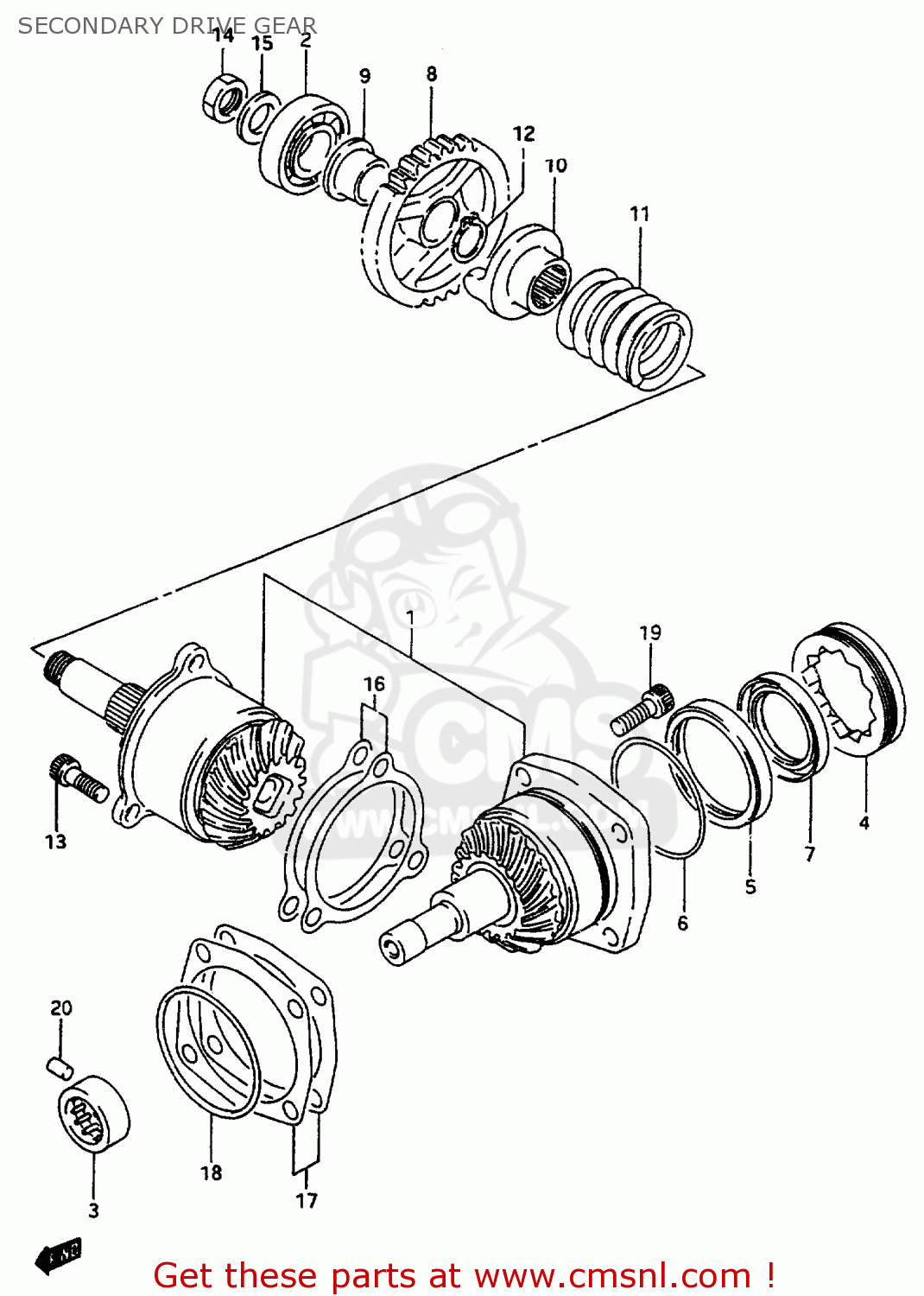 SECONDARY DRIVE GEAR VS600GL 1997 (V) (E02 E04 E17 E18)