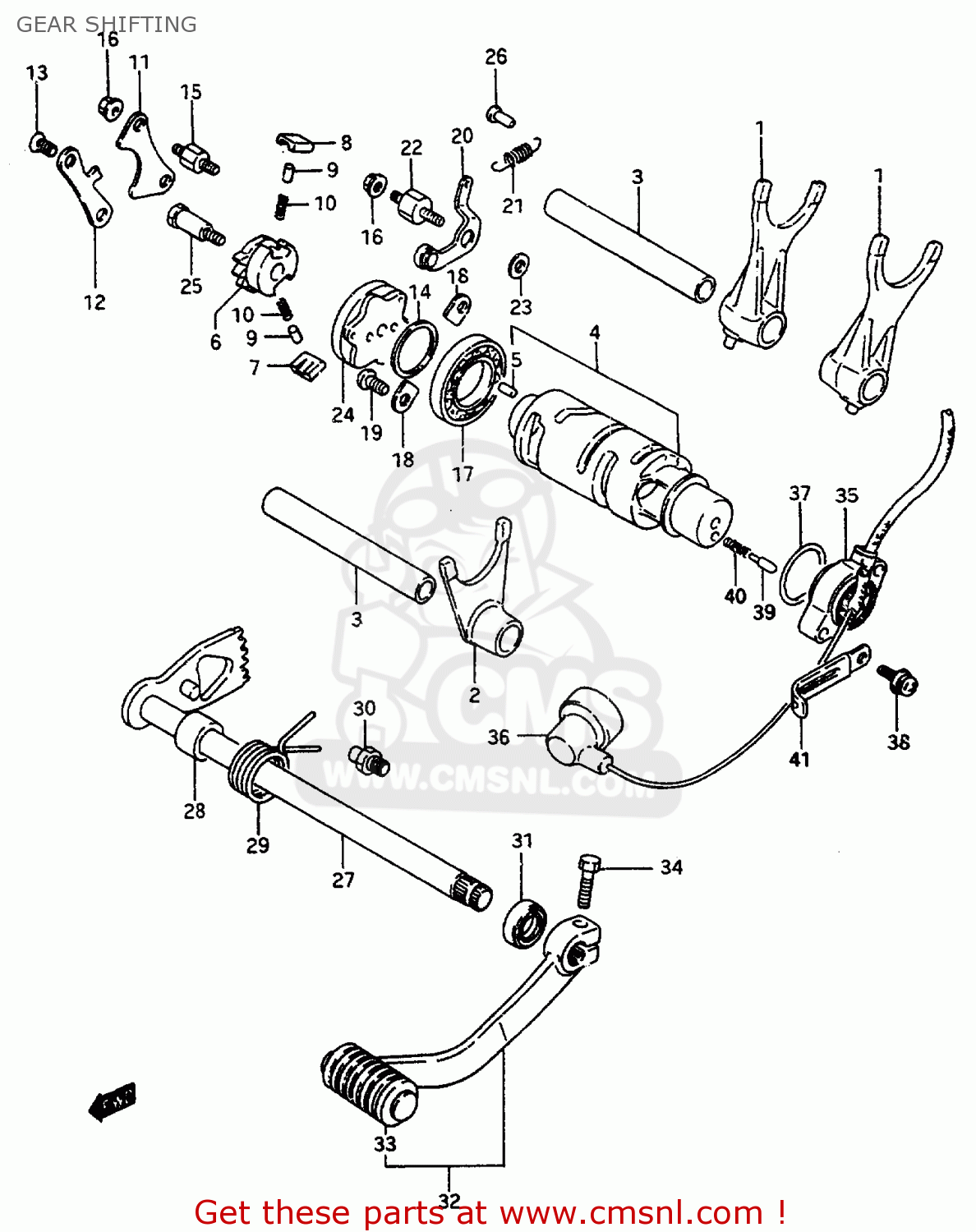 GEAR SHIFTING VS600GL 1997 (V) (E02 E04 E17 E18)