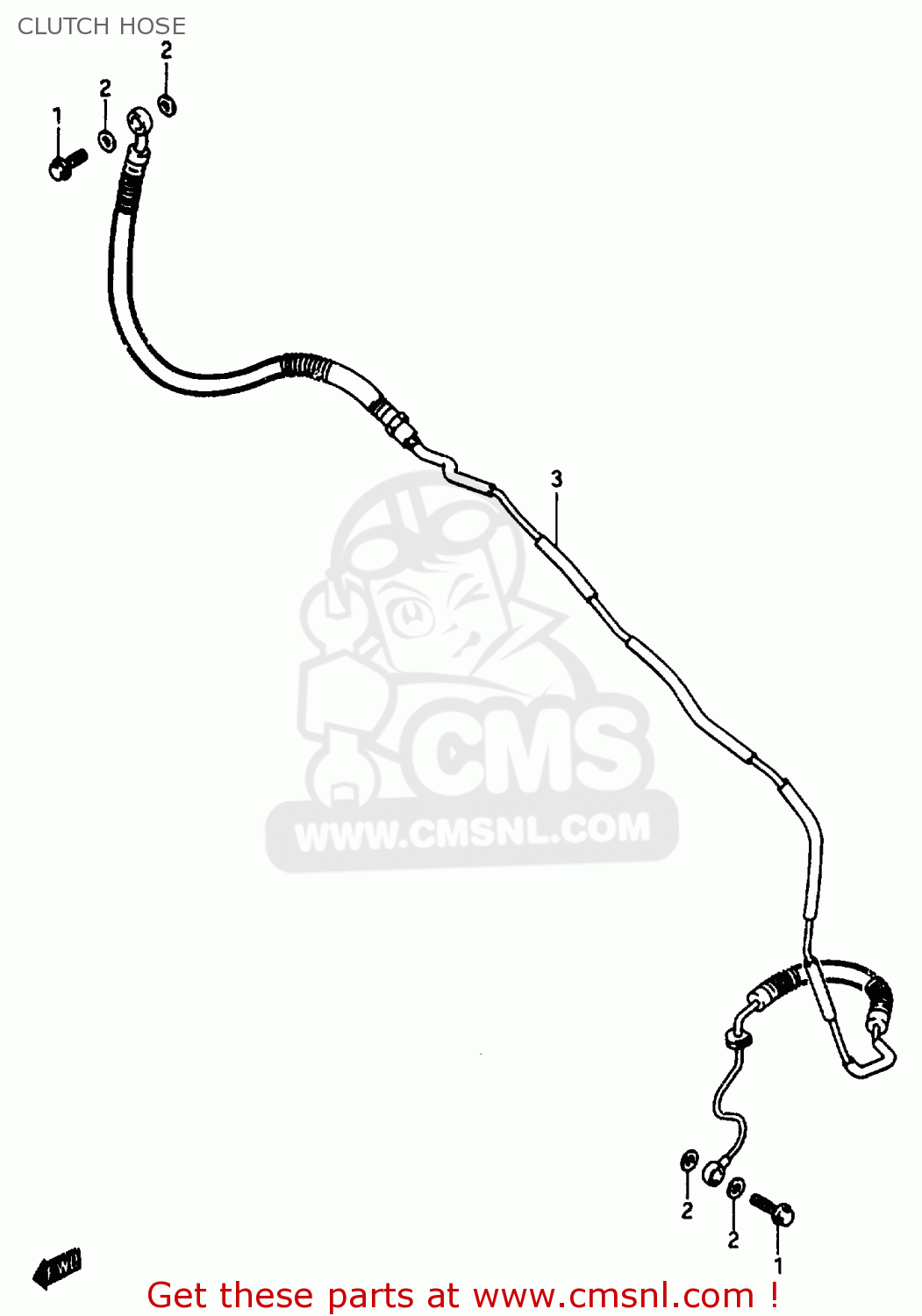 CLUTCH HOSE VS600GL 1997 (V) (E02 E04 E17 E18)