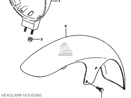 HEADLAMP HOUSING - VS600GL 1997 (V) (E02 E04 E17 E18)