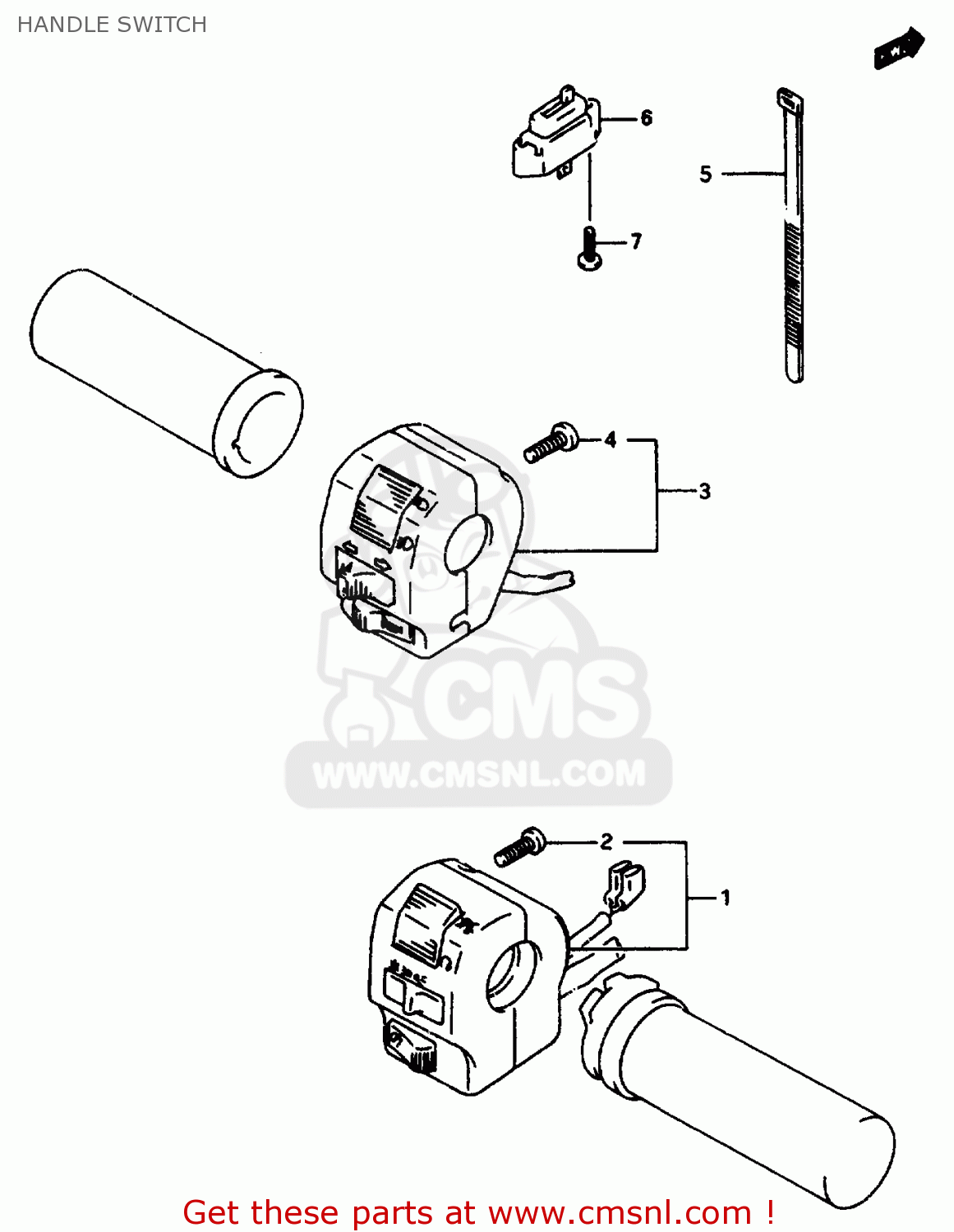 HANDLE SWITCH VS600GLF 1996 (T) FRANCE (E04)